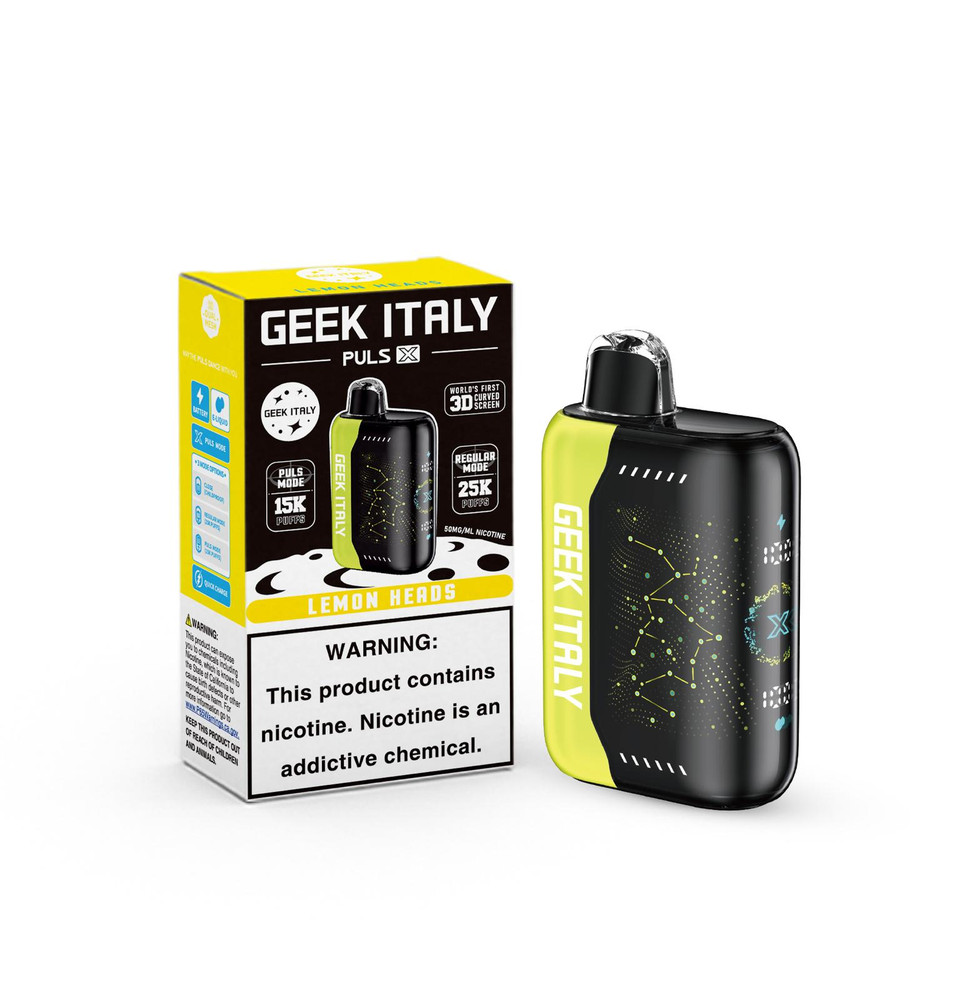 GEEK ITALY PULSE X 25,000 PUFFS DISPOSABLE VAPE - DISPLAY OF 5