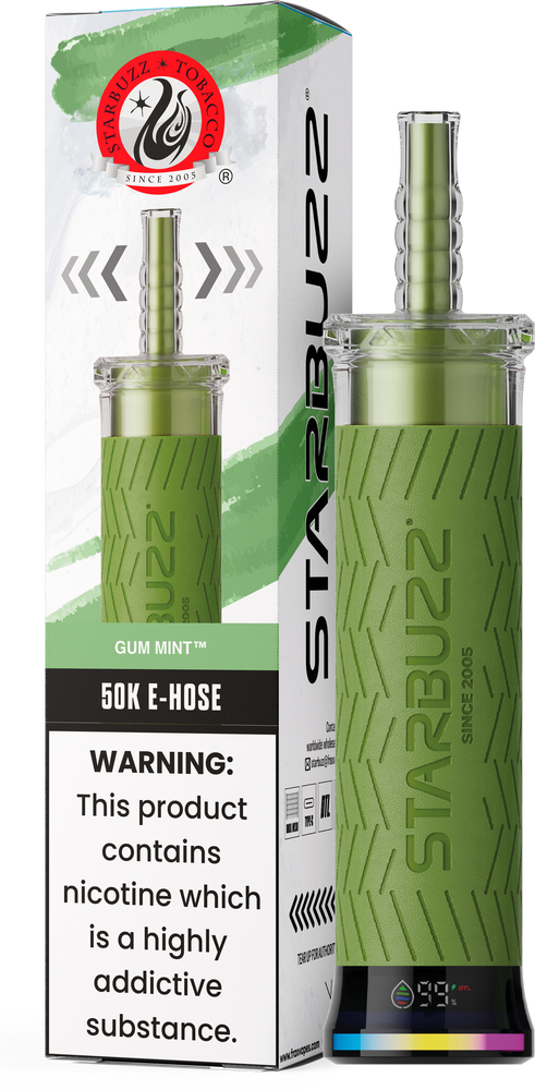 STARBUZZ E-HOSE 50,000 PUFFS DISPOSABLE VAPE - DISPLAY OF 5
