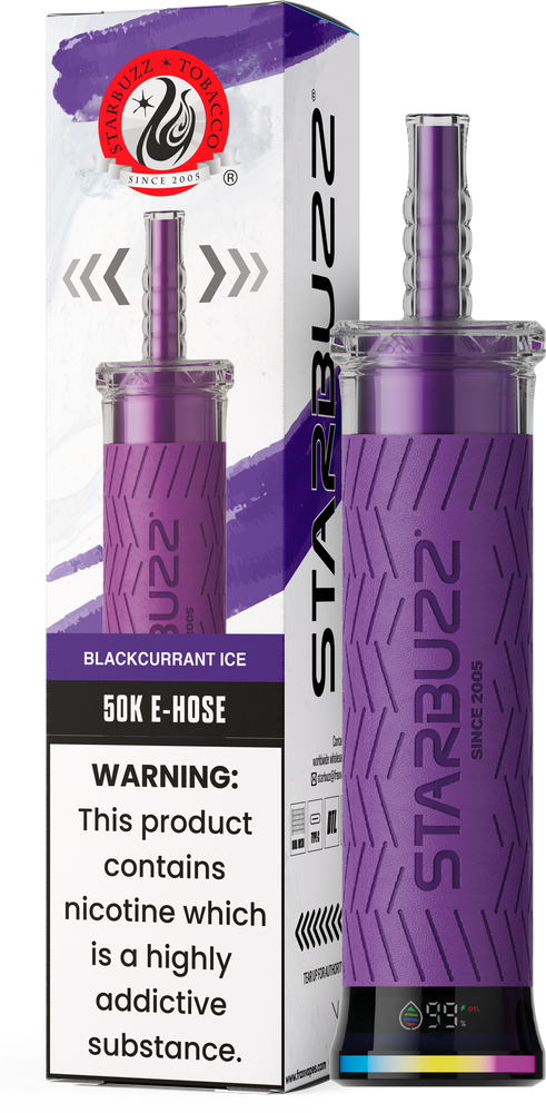 STARBUZZ E-HOSE 50,000 PUFFS DISPOSABLE VAPE - DISPLAY OF 5