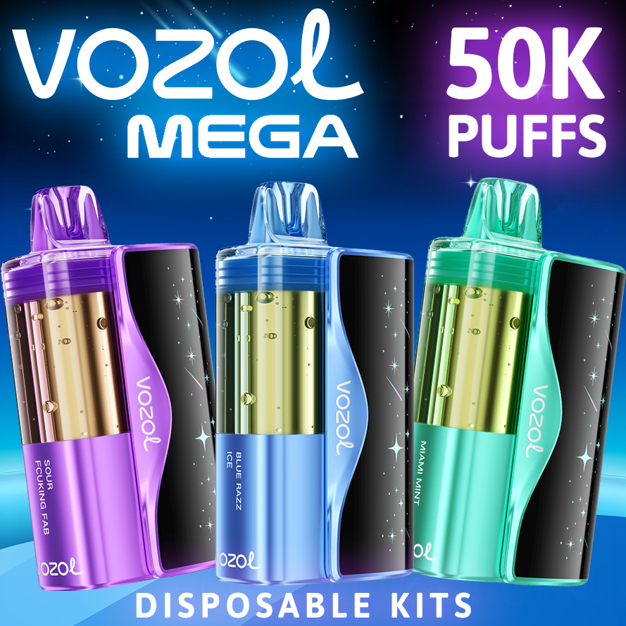 VOZOL MEGA 50,000 PUFFS DISPOSABLE VAPE (FULL KIT) - DISPLAY OF 5