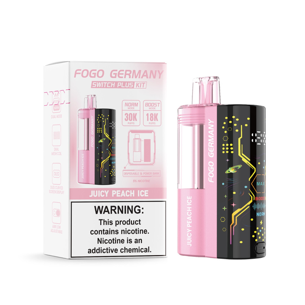 FOGO GERMANY SWITCH PLUS 30,000 PUFFS DISPOSABLE VAPE (FULL KIT) - DISPLAY OF 5