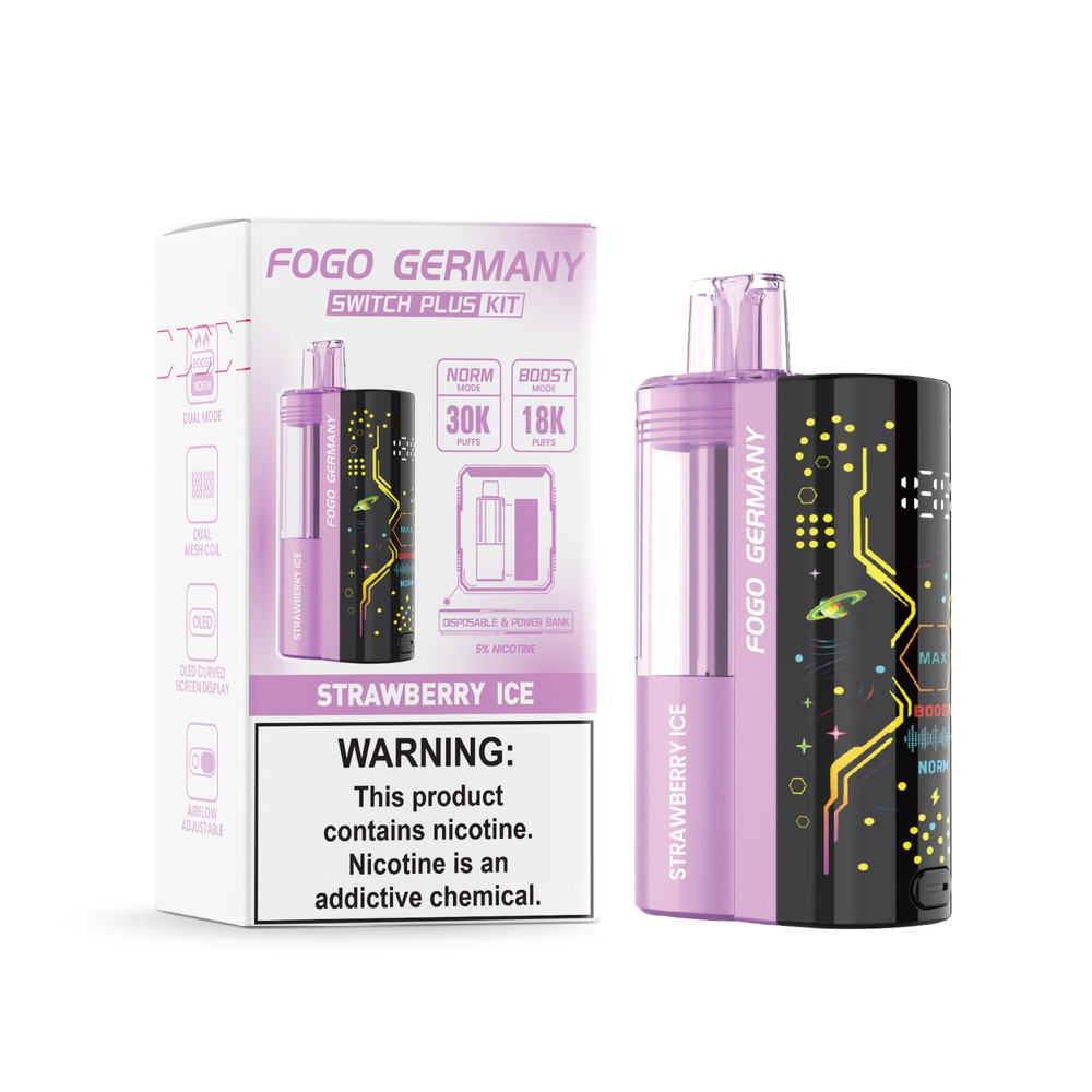 FOGO GERMANY SWITCH PLUS 30,000 PUFFS DISPOSABLE VAPE (FULL KIT) - DISPLAY OF 5