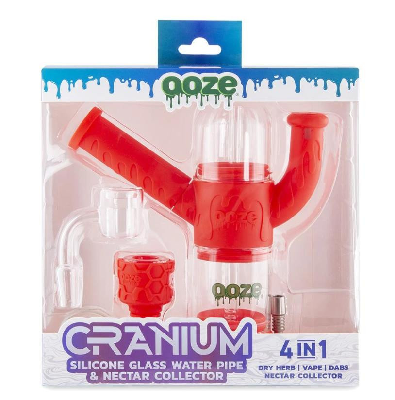 OOZE CRANIUM SILICONE WATERPIPE & NECTAR COLLECTOR - MIXED COLORS (WP1005)