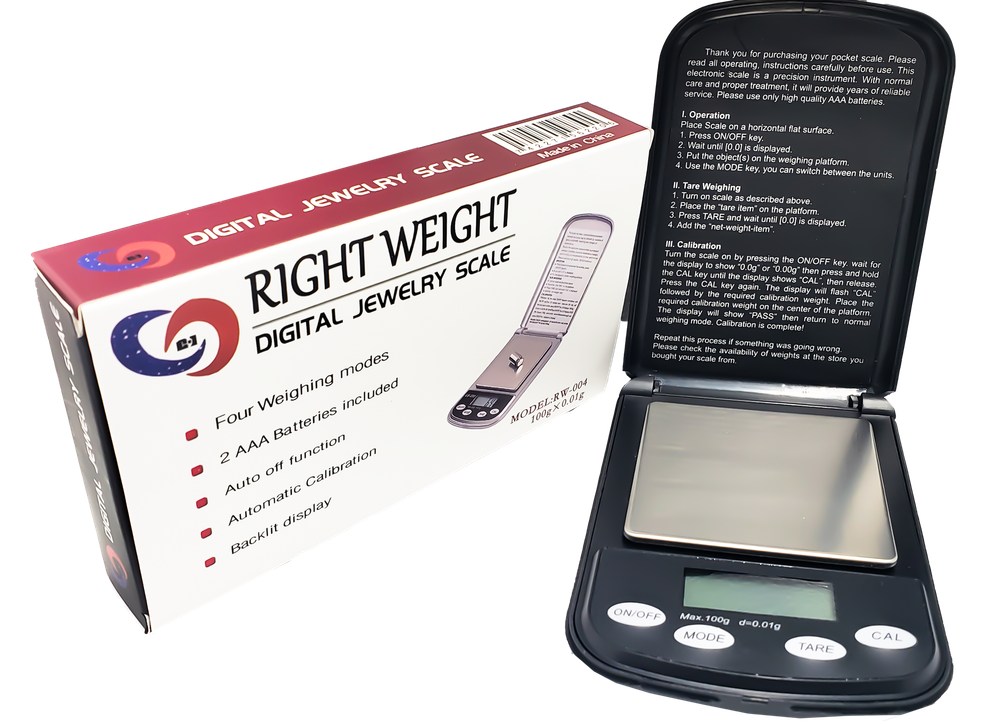 RIGHT WEIGHT DIGITAL SCALE - 100g x 0.01g (RW-004)