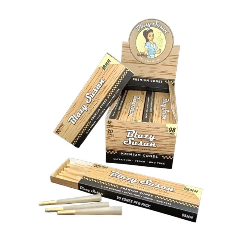 BLAZY SUSAN CONES 20-PACK 98MM SIZE - DISPLAY OF 12