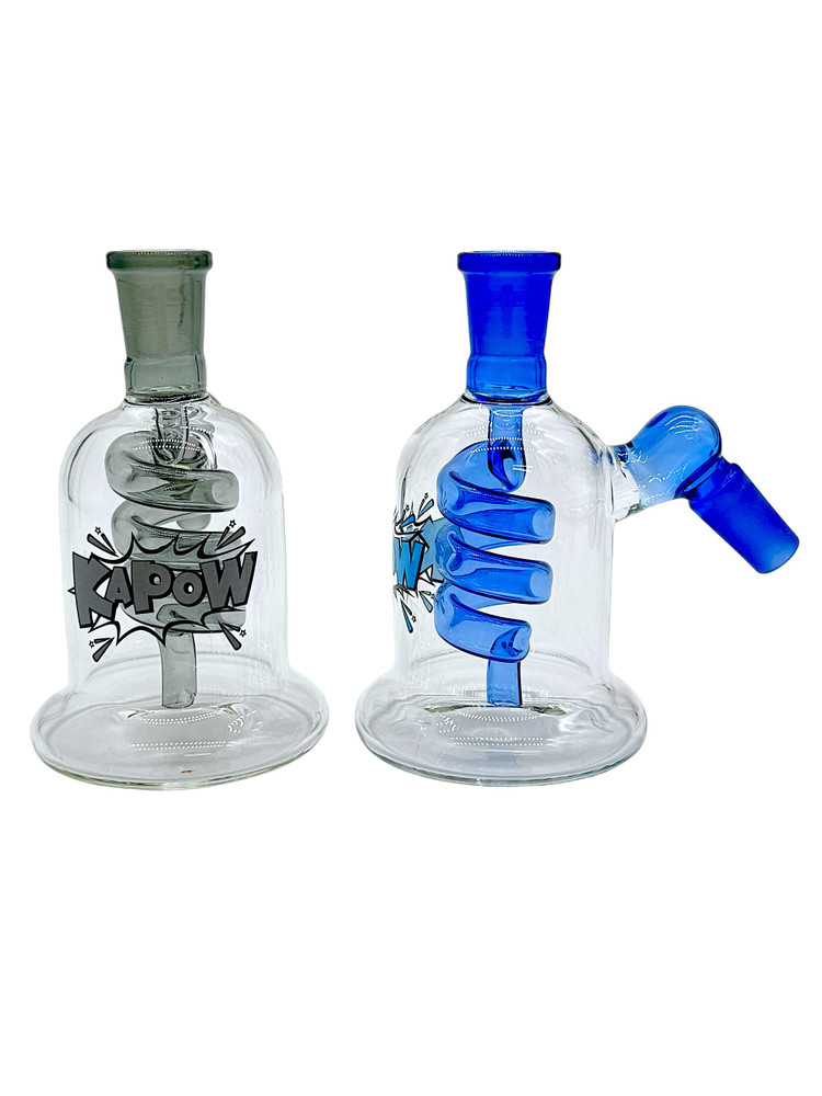 KAPOW GLASS 45 DEGREES COIL PERC ASH CATCHER 4" (RSE-48)