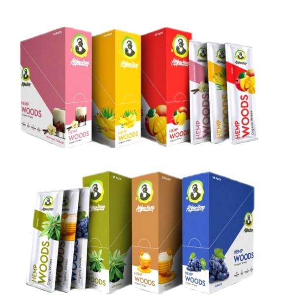AFGHAN HEMP WOODS ORGANIC WRAPS 2PK - 25CT