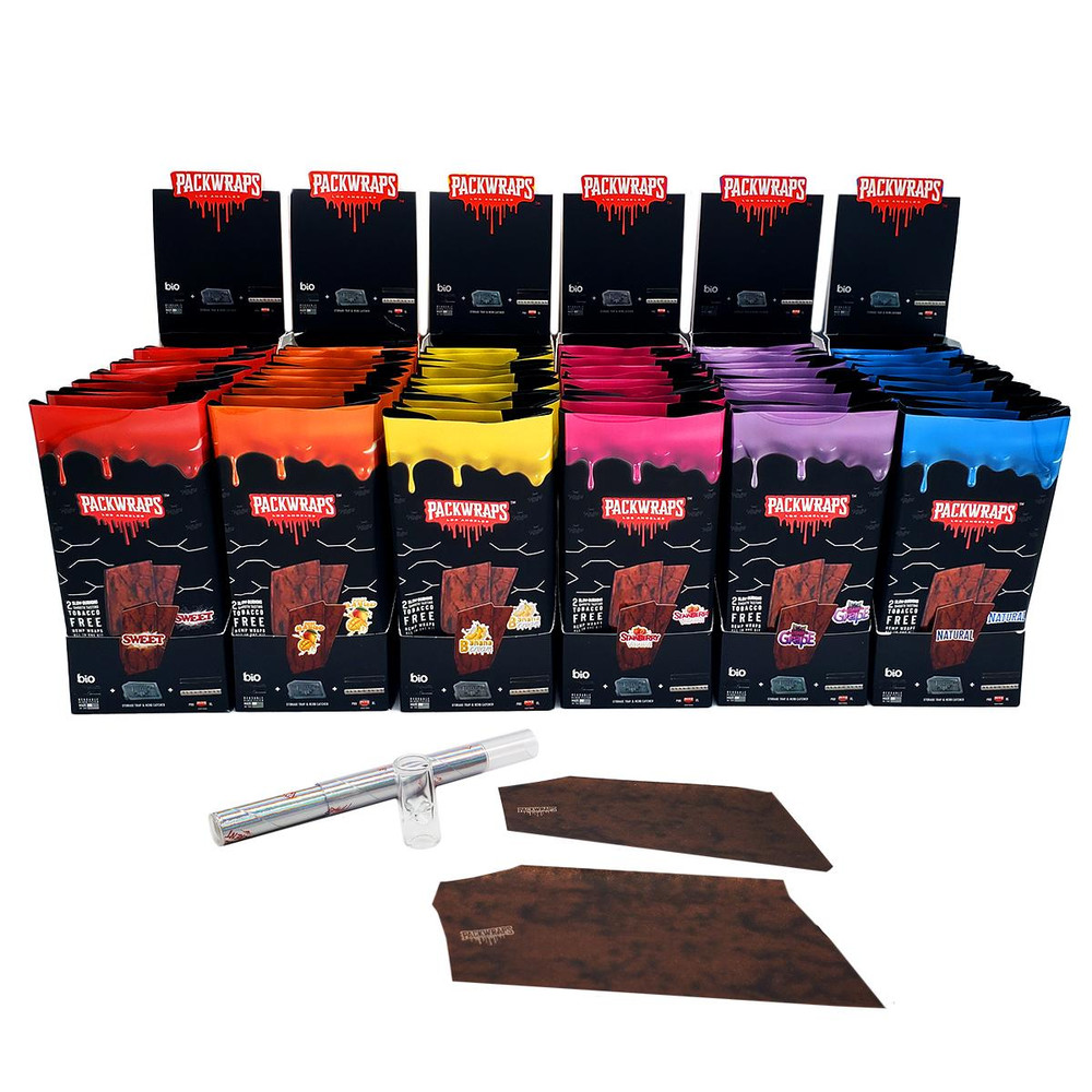 PACKWRAPS X TWISTED HEMP 2/PK HEMP WRAPS - 10CT DISPLAY