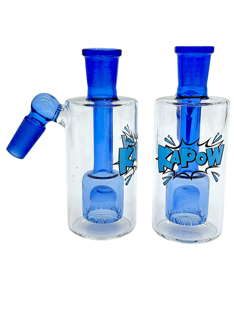 KAPOW GLASS 45 DEGREES HAMMER PERC ASH CATCHER 4.5" (RSLB-16)