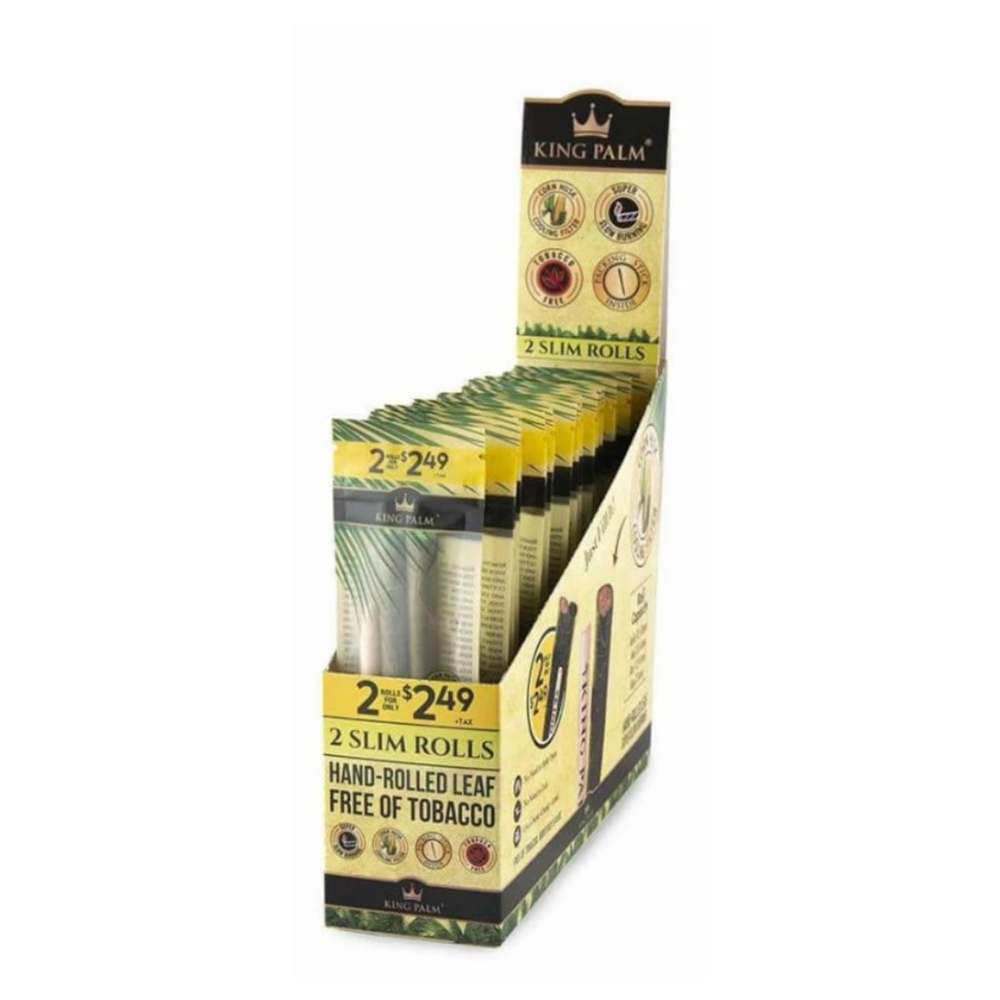 KING PALM 2-PACK SLIM SIZE 20CT DISPLAY BOX