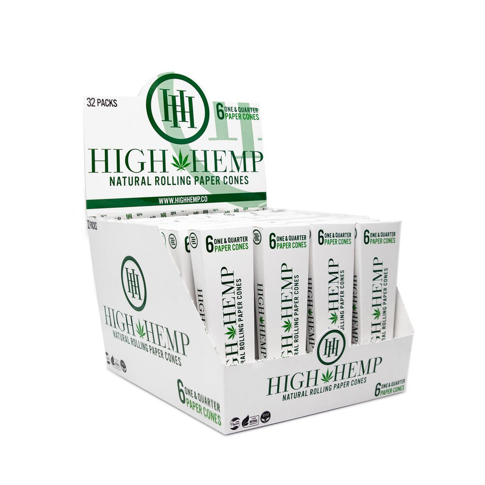 HIGH HEMP ORIGINAL 1 1/4 PAPER CONES - 6CT/32PCS
