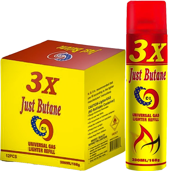 C.I JUST BUTANE 3X GAS LIGHTER REFILL - 12CT