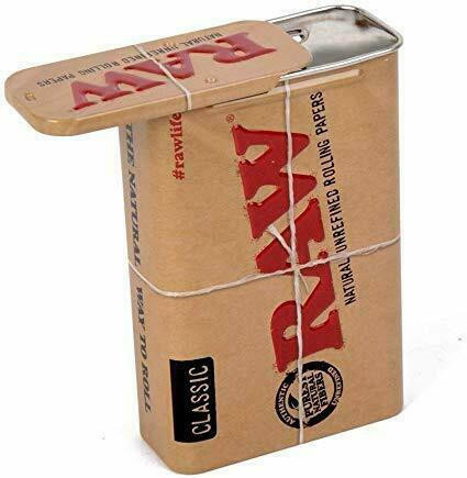 RAW METAL CIGARETTE TIN WITH SLIDE TOP (RAW57)