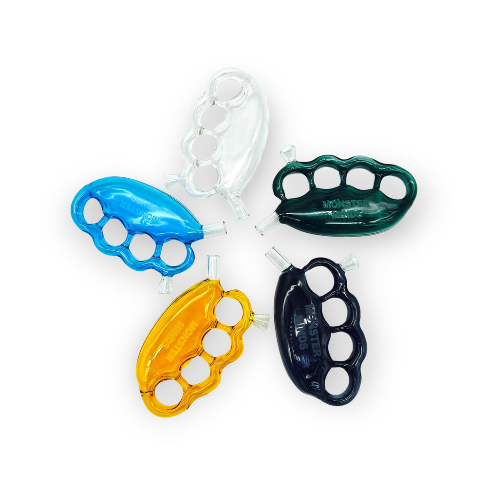 MONSTER MINDS ASSORTED COLOR KNUCKLE BUBBLER