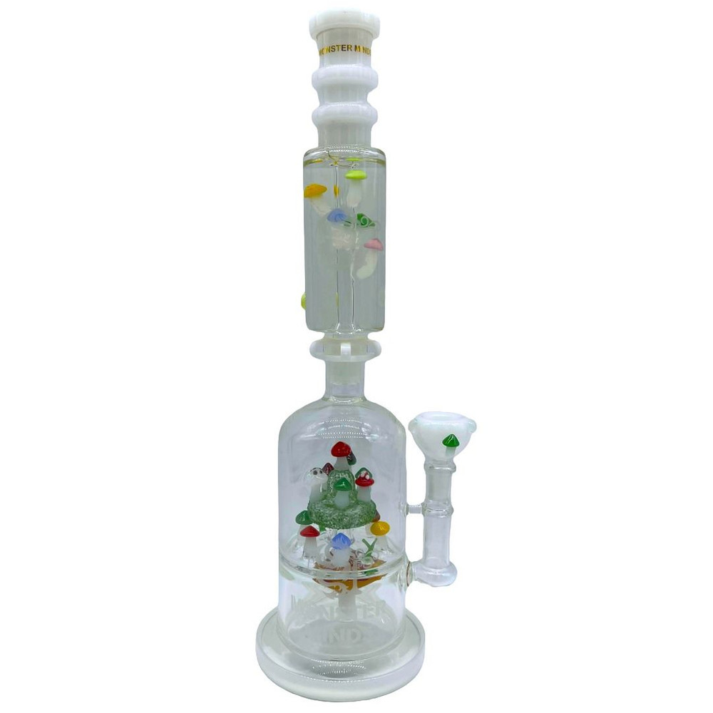 MONSTER MINDS - GLYCO FILLED MUSHROOM DESIGN 17" WATERPIPE