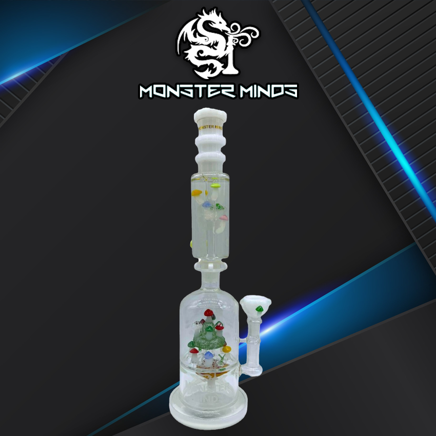 MONSTER MINDS - GLYCO FILLED MUSHROOM DESIGN 17" WATERPIPE