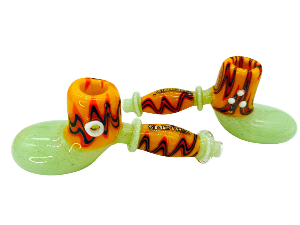 METRIX SWIRL MILTED DESIGN HANDPIPE ASSORTED COLOR 7"