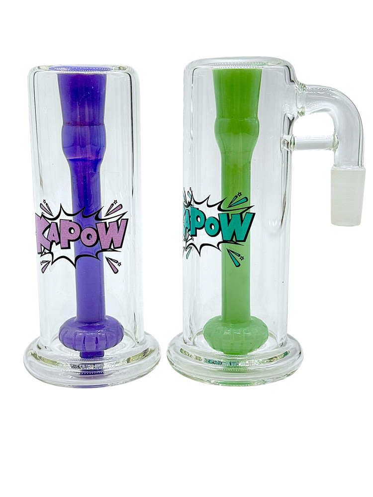 KAPOW GLASS 90 DEGREES STRAIGHT DISC PERC ASH CATCHER 5" (RSU-07)