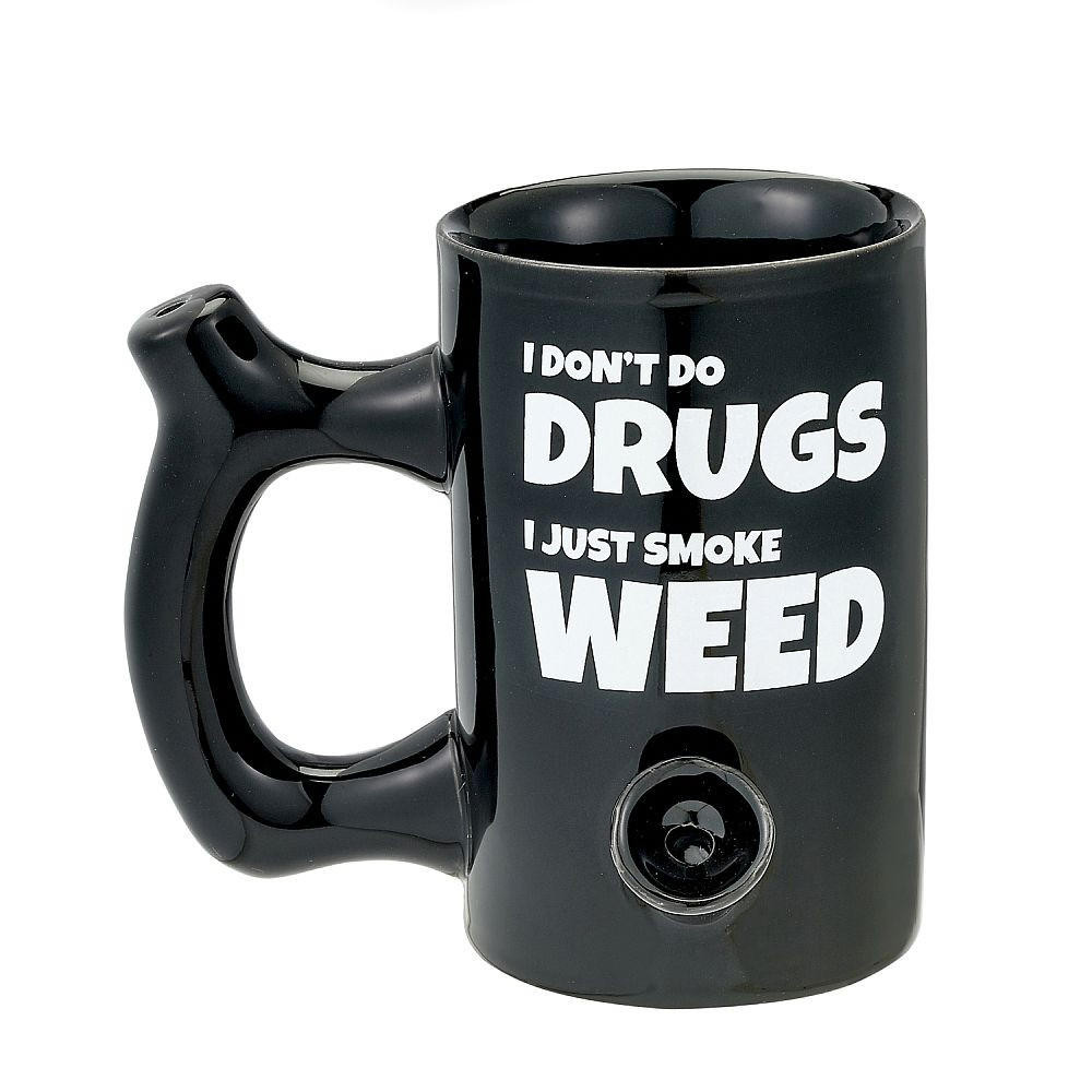 I DONT DO DRUGS JUST WEED MUG CERAMIC HANDPIPE - 1CT