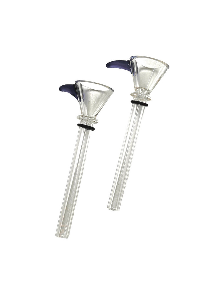 GLASS FUNNEL SLIDE WITH COLOR HANDLE 3.5" - BAG OF 10CT