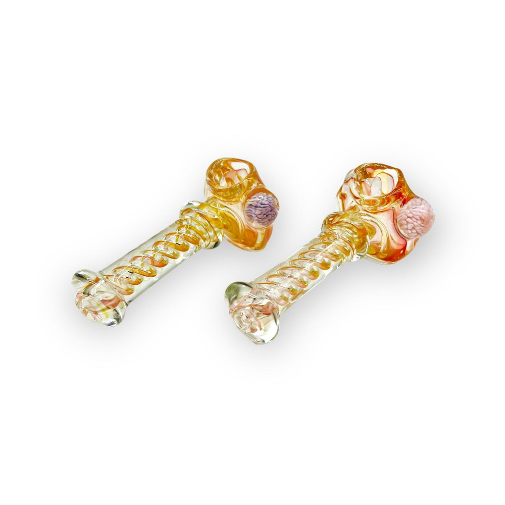 PINK GLASS TUBE HANDPIPE 5" (HP100501) - 2CT BAG