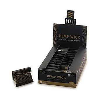 BENJI - HEMP WICK ROLL 10FT -24CT DISPLAY