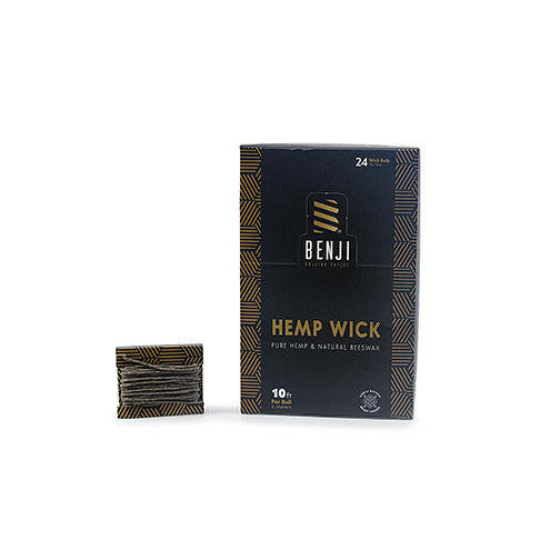 BENJI - HEMP WICK ROLL 10FT -24CT DISPLAY