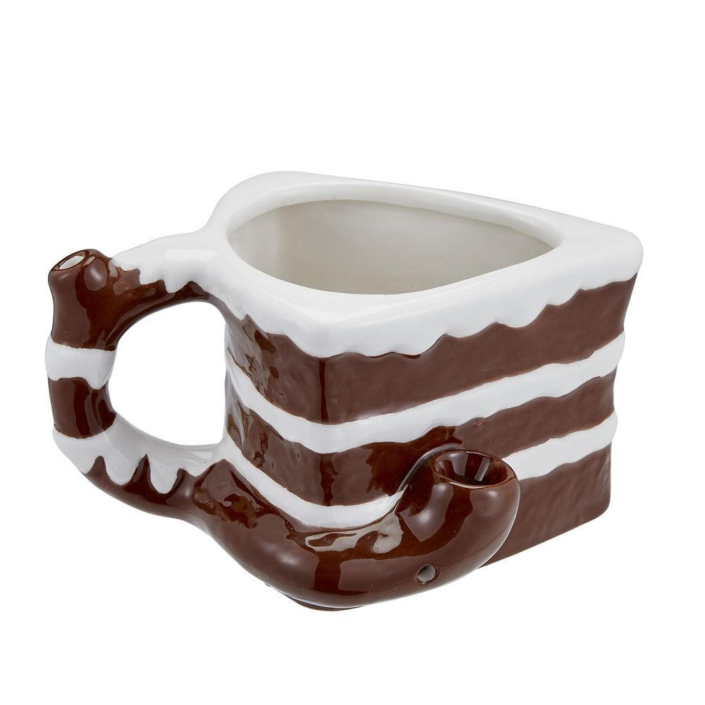CHOCOLATE CAKE ROAST and TOAST MUG CERAMIC HANDPIPE - 1CT