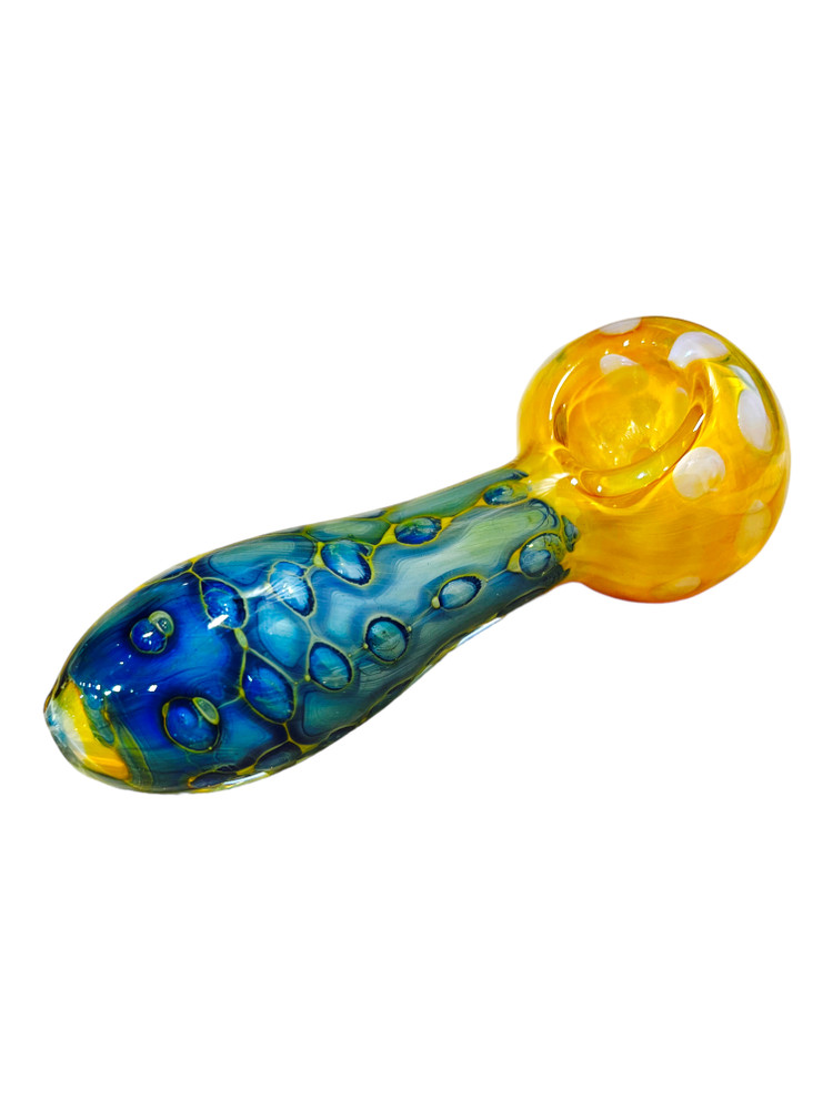 HEAVY DOT ART DEEP FUMED HANDPIPE 4.5" - 2CT BAG
