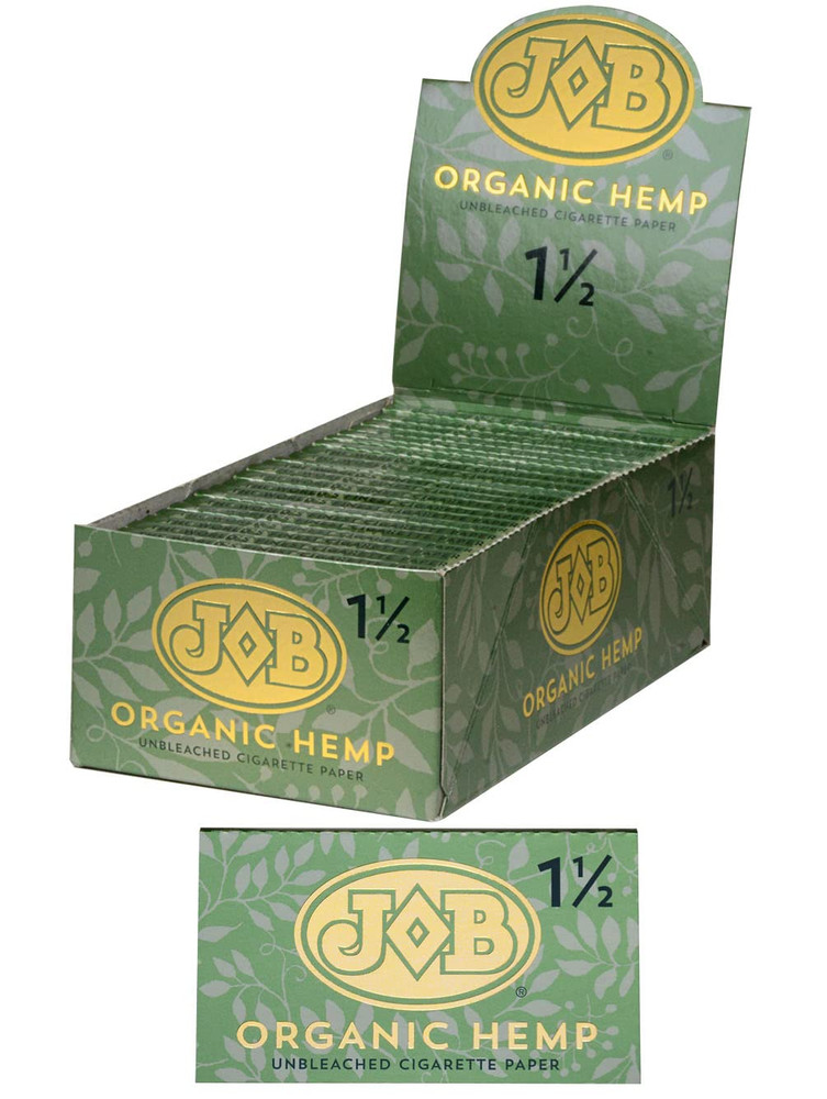 JOB ORGANIC HEMP 1 1/2 ROLLING PAPER - 24CT DISPLAY