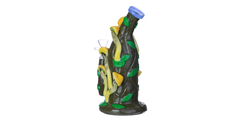 MUSHROOM ON ROCK HEAVY WATERPIPE 8"