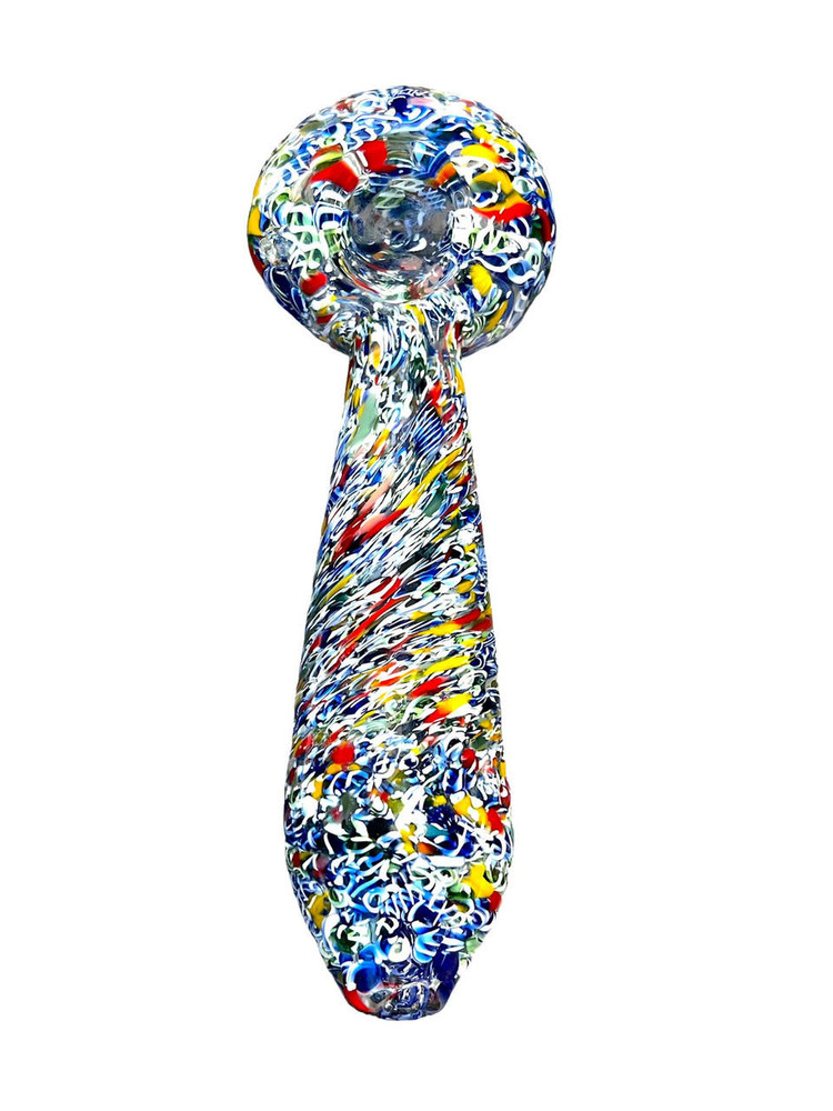 MULTI COLOR LONG HANDPIPE 7"