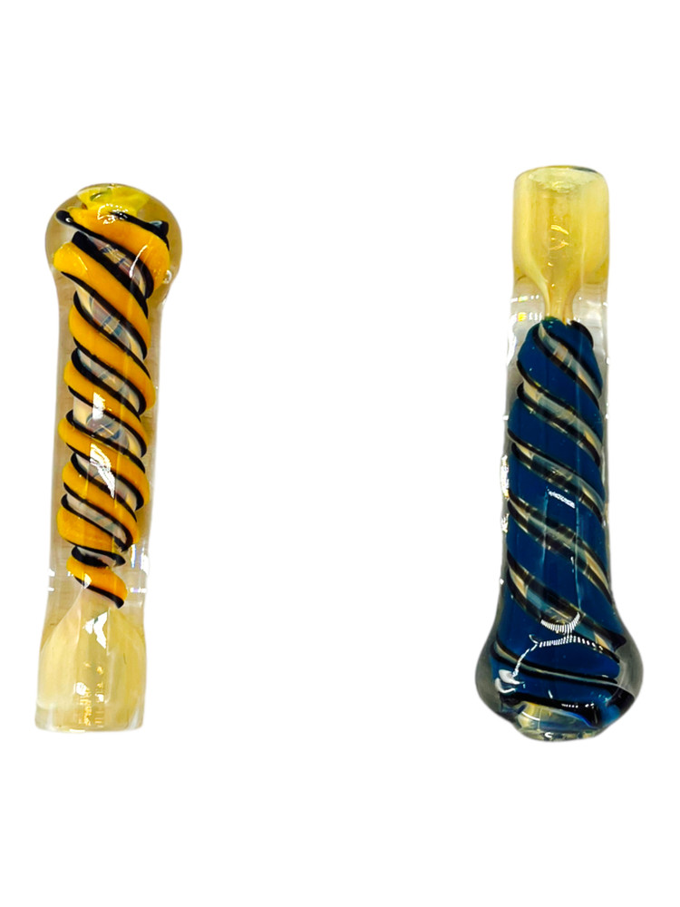 INSIDE TWISTING GLASS CHILLUM 3" - 10CT BAG