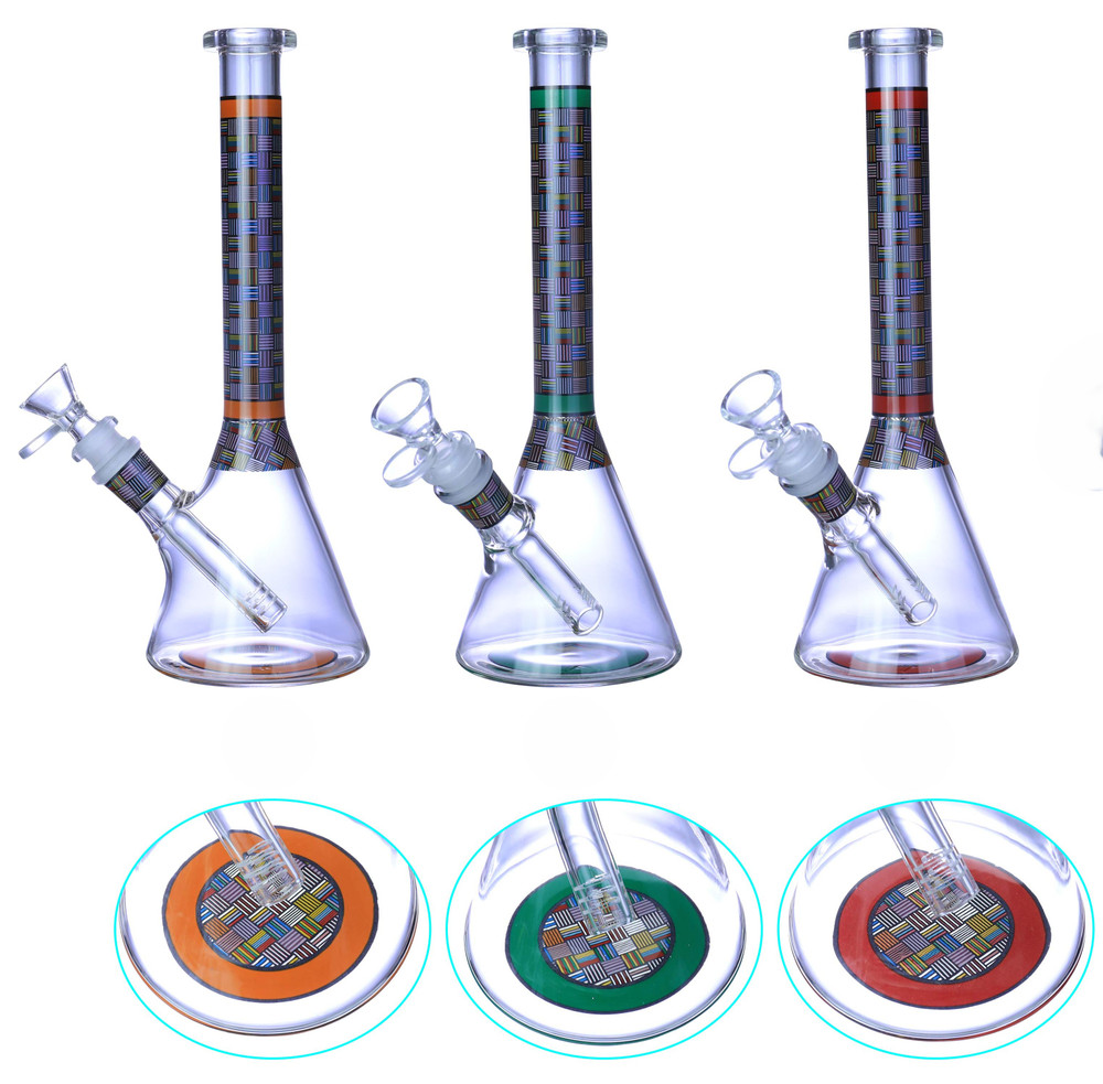 TARTAN PATTERN BEAKER WATERPIPE 10"