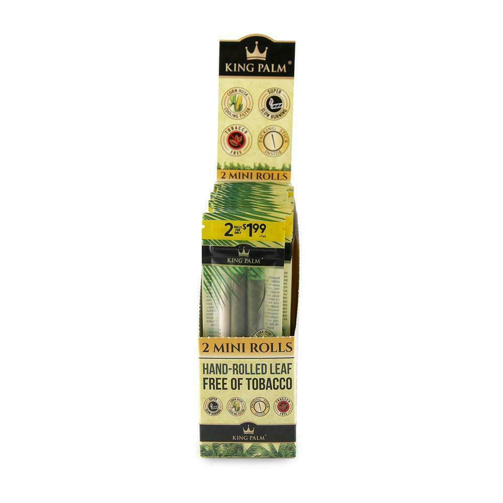 KING PALM - 2 MINI ROLLS DISPLAY BOX (20CT)