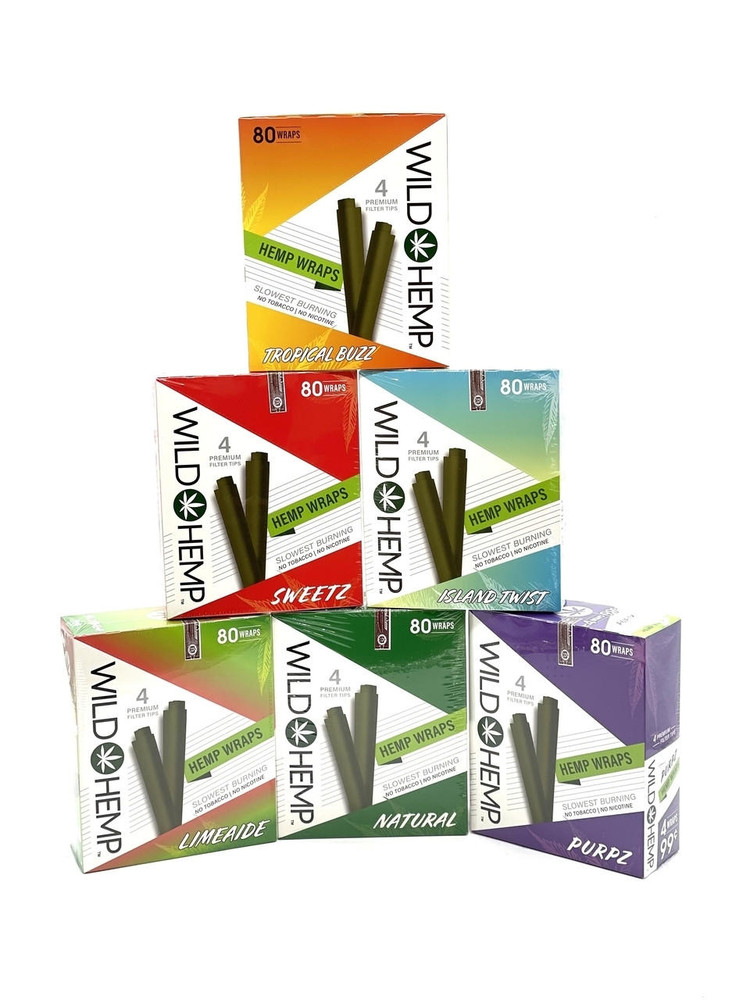 WILD HEMP PREMIUM HEMP WRAPS 20POUCHES DISPLAY