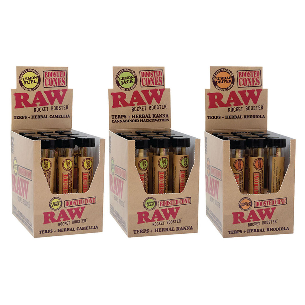 RAW ROCKET BOOSTER CONES - 12CT DISPLAY