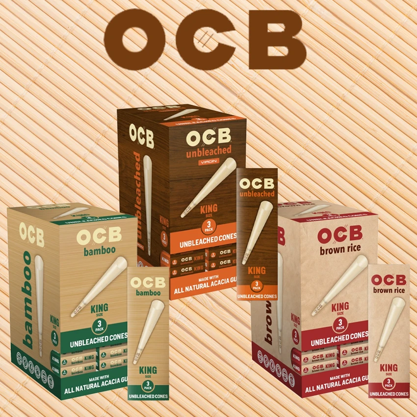 OCB 109MM KING CONES 3PK - 24CT DISPLAY