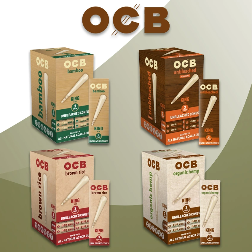 OCB 109MM KING CONES 3PK - 24CT DISPLAY
