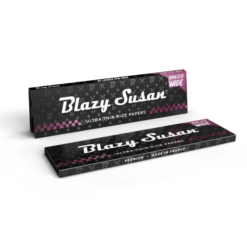 BLAZY SUSAN ULTRA THIN RICE ROLLING PAPERS - DISPLAY OF 50