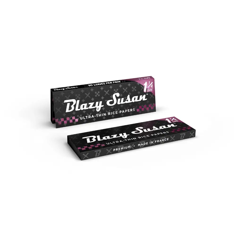 BLAZY SUSAN ULTRA THIN RICE ROLLING PAPERS - DISPLAY OF 50