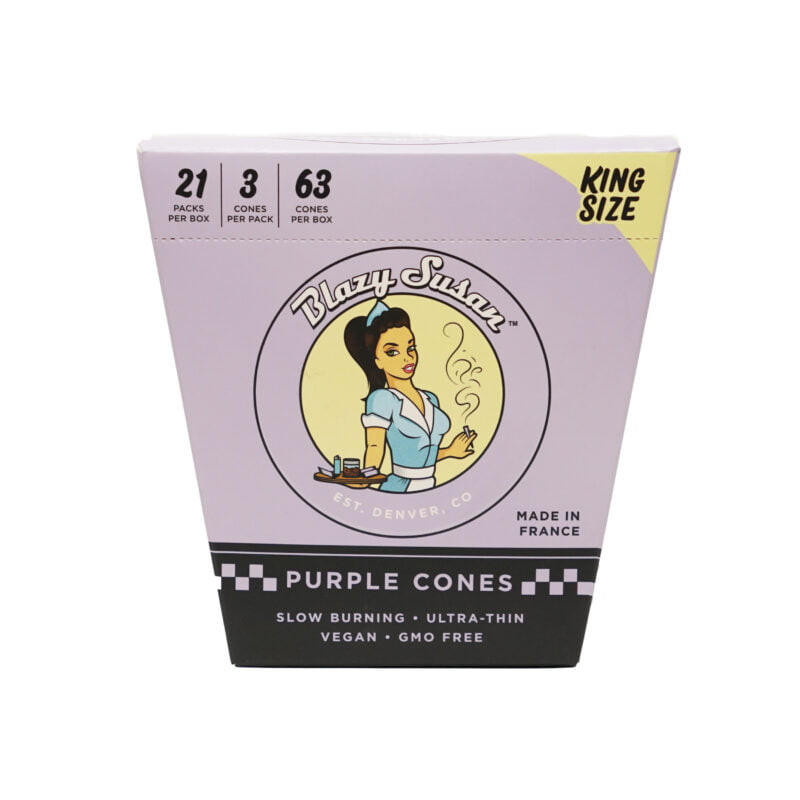 BLAZY SUSAN KING SIZE PURPLE CONES - 21CT