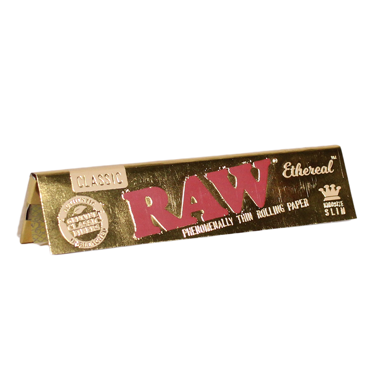 RAW CLASSIC ETHEREAL KING SIZE SLIM ROLLING PAPERS - 50CT DISPLAY