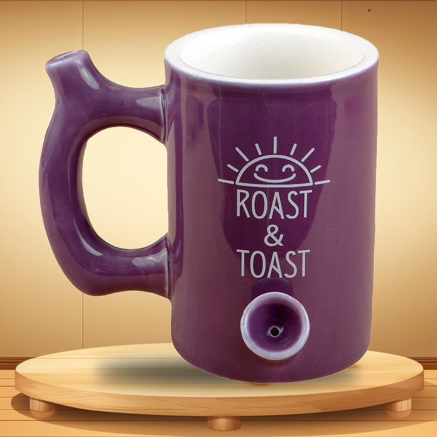 PLUM COLOR GLOSSY PREMIUM ROAST & TOAST MUG