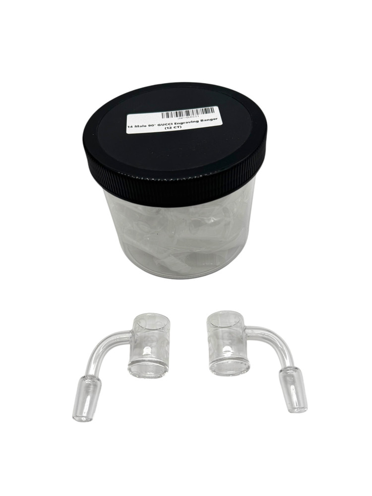 14MM MALE 90 GUCCI ENGRAVING BANGER - JAR OF 12