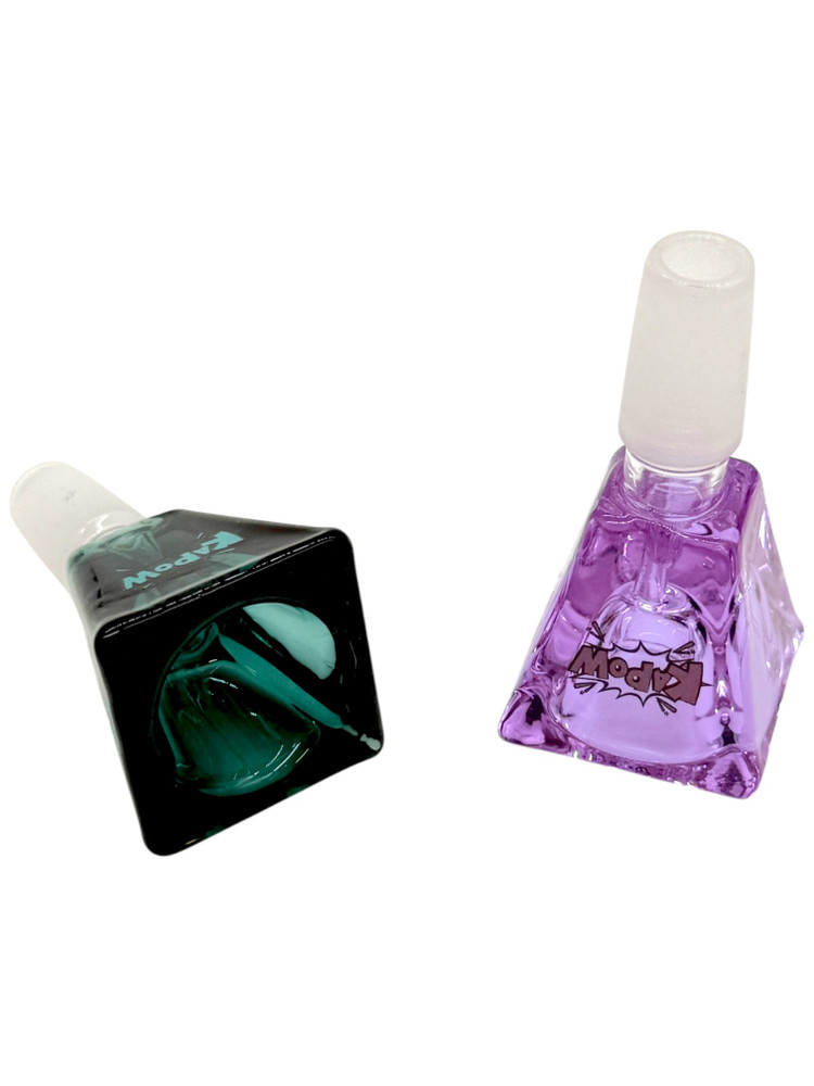 14MM GLASS MALE SLIDE BOWL DESIGN #1 - BAG OF 10