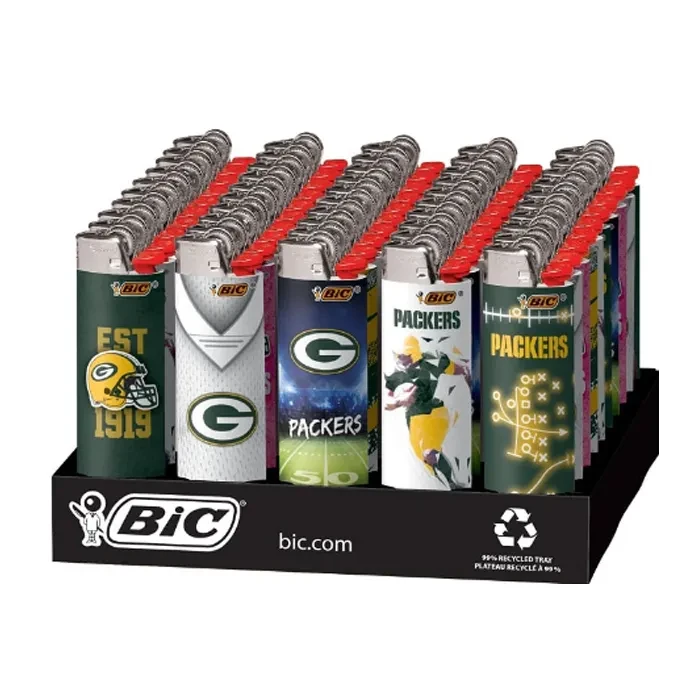 BIC NFL GREEN BAY PACKERS LIGHTER DISPLAY - 50CT BIC13