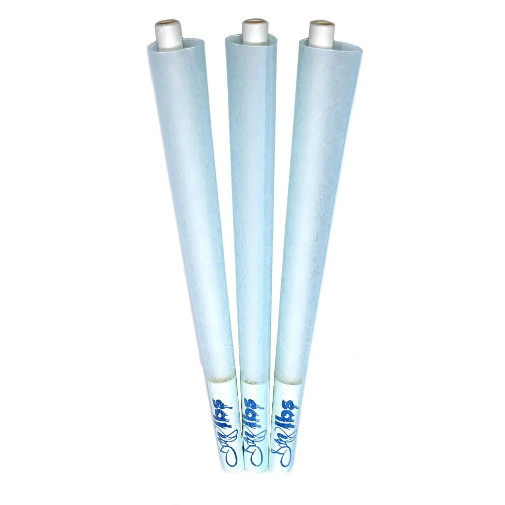 SWED DOGG LBS BLUE PAISLEY PRE ROLLED CONES - DISPLAY OF 32