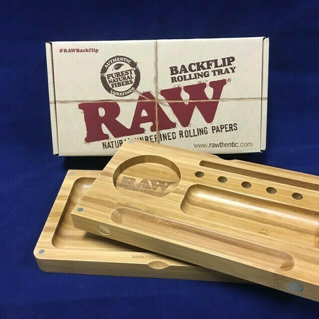 RAW BAMBOO BACKFLIP MAGNETIC ROLLING TRAY (RAW-TRAY19)