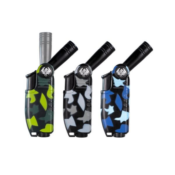SPECIAL BLUE SNIPER MINI GAS BUTANE TORCH LIGHTER DISPLAY - 12CT